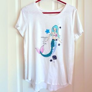 Girl’s 18 PLUS Mermaid Tshirt Sequin SO